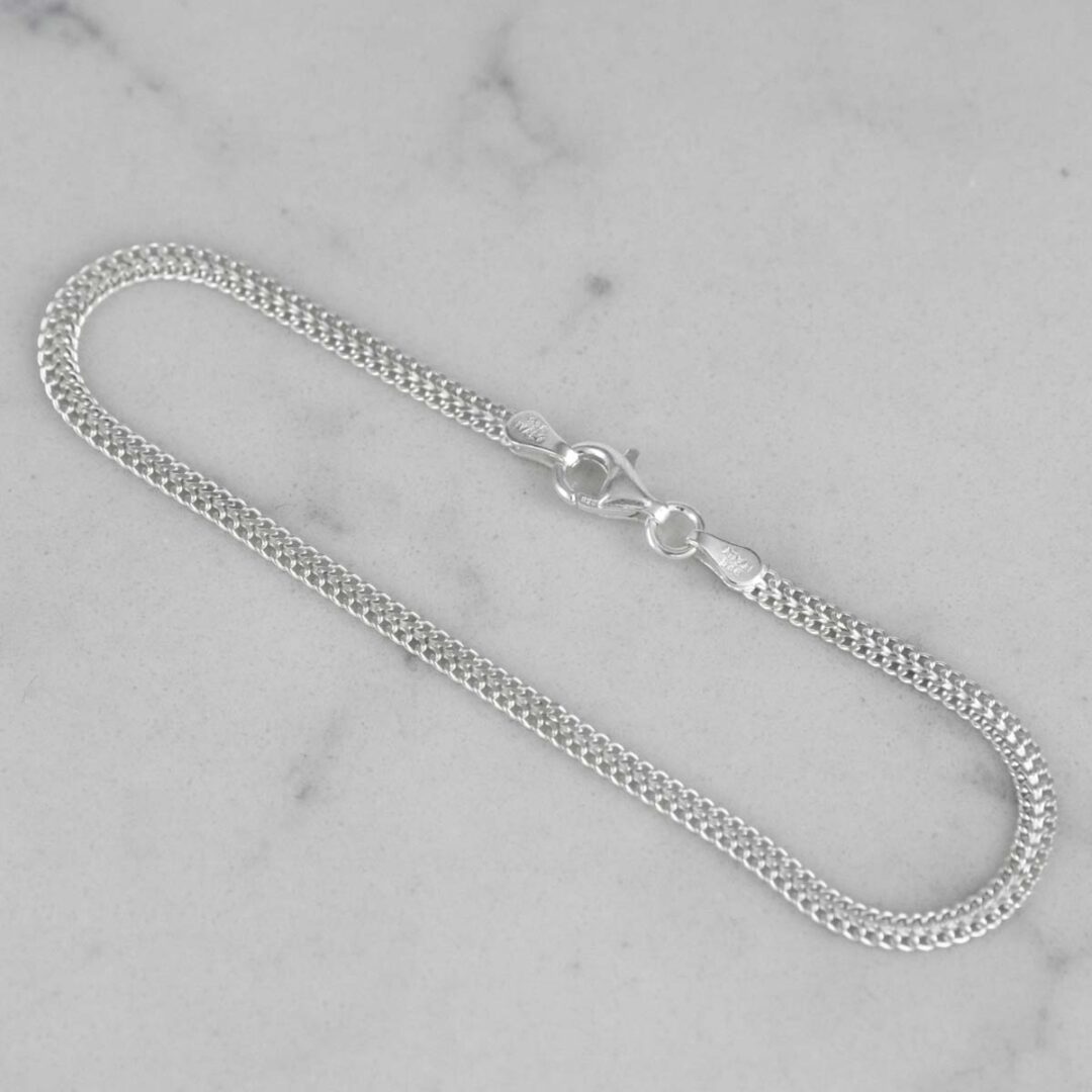PULSERA CUBANA DOBLE 3MM-18CM