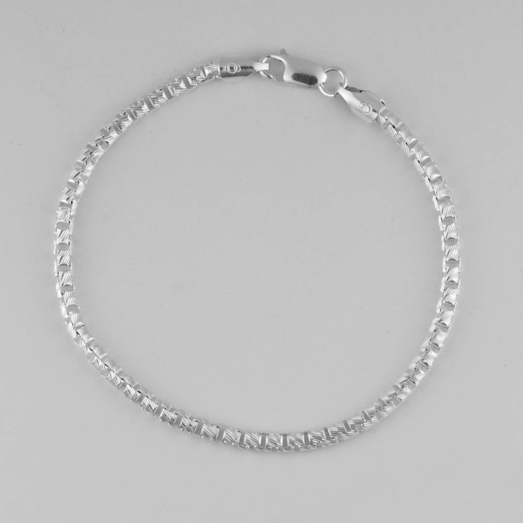 PULSERA CILINDRO DIAMANTADO 3MM-19CM