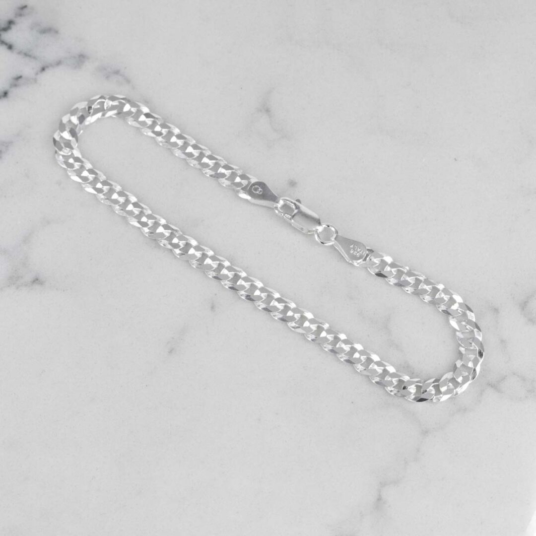 PULSERA CUBANA DIAMANTADA 5MM-19CM